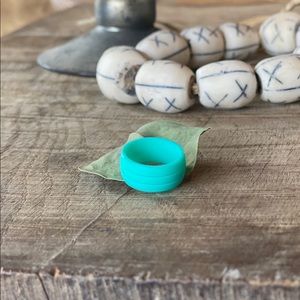Teal silicone ring